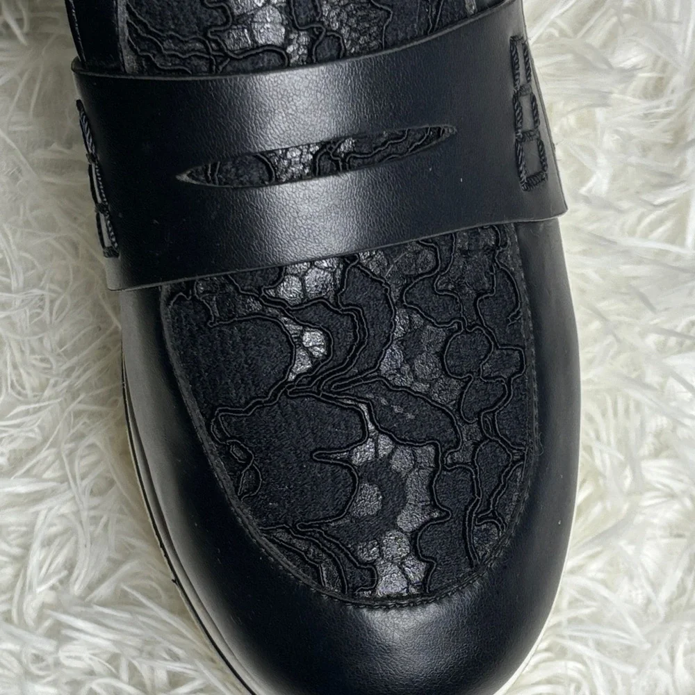 Stella McCartney Black Lace Loafers